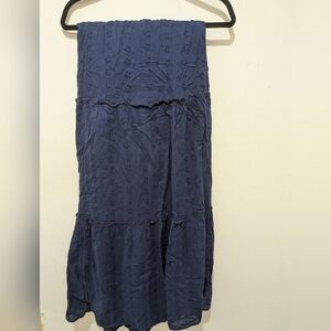 Strapless Cotton Maxi Dress